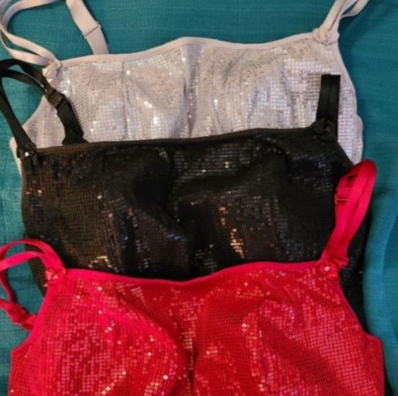 🆕 Cacique Ruby Red Sequin Cami Bra 46DD - Picture 6 of 6